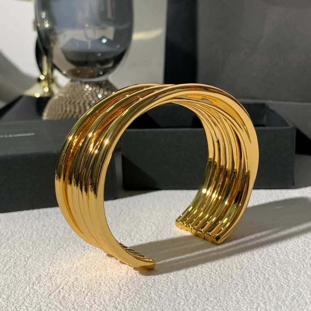 생로랑 메탈 멀티 와이어 커프 팔찌