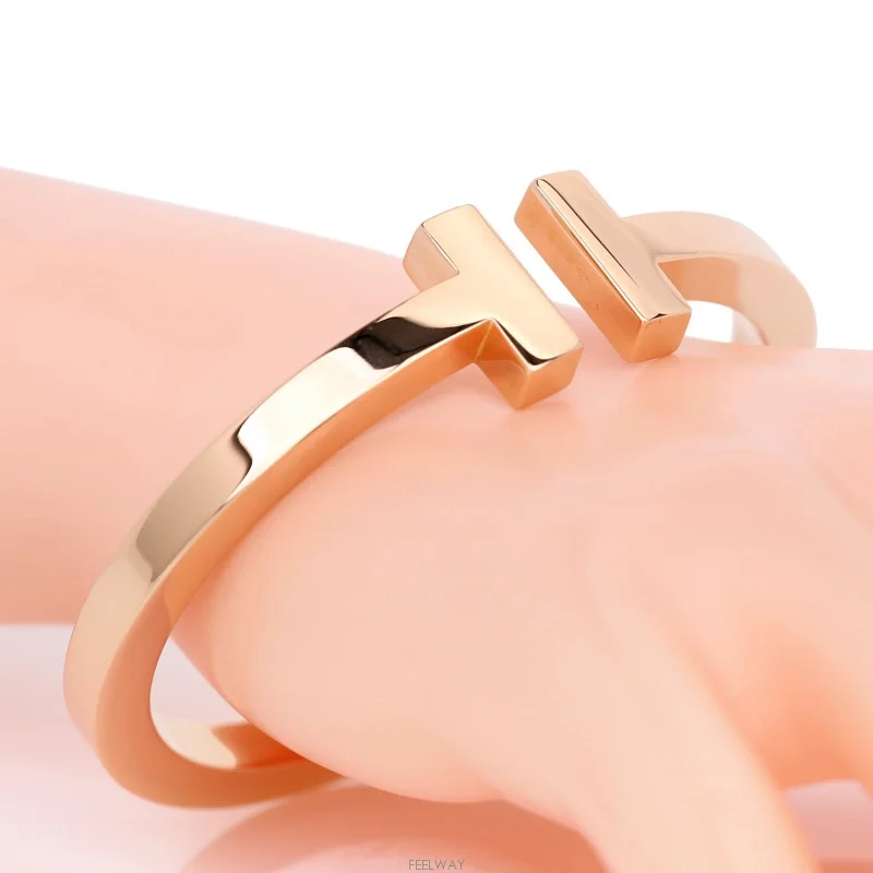 티파니 앤 코 스퀘어 로즈 골드 팔찌