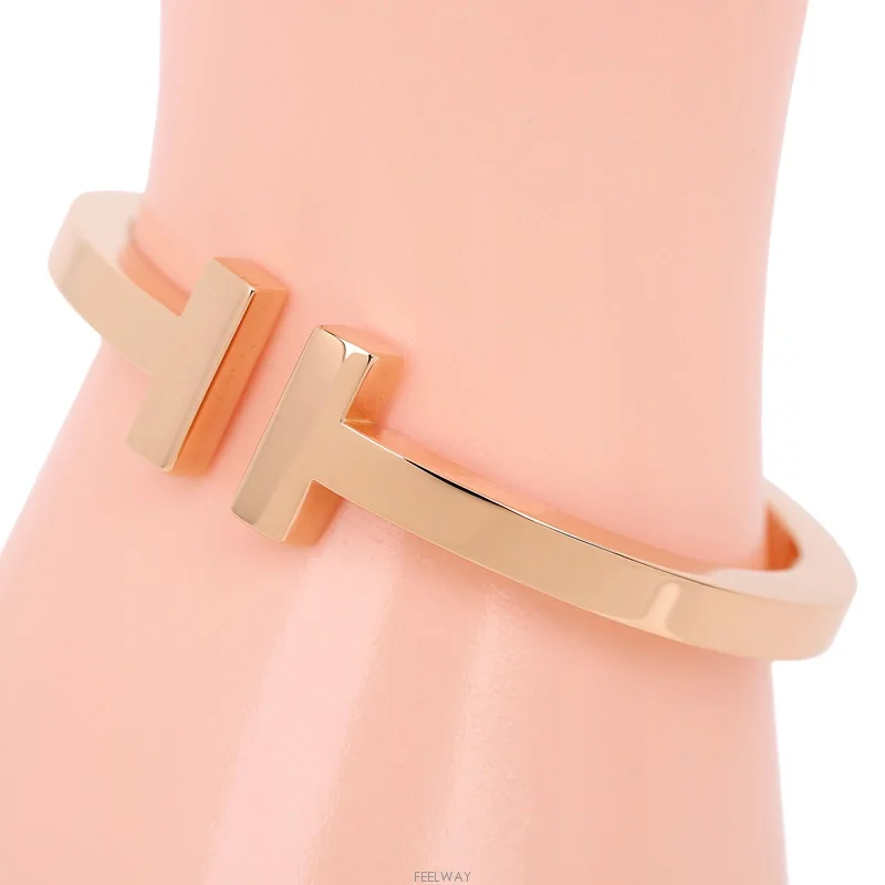 티파니 앤 코 스퀘어 로즈 골드 팔찌