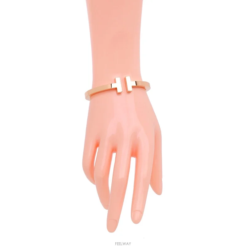 티파니 앤 코 스퀘어 로즈 골드 팔찌