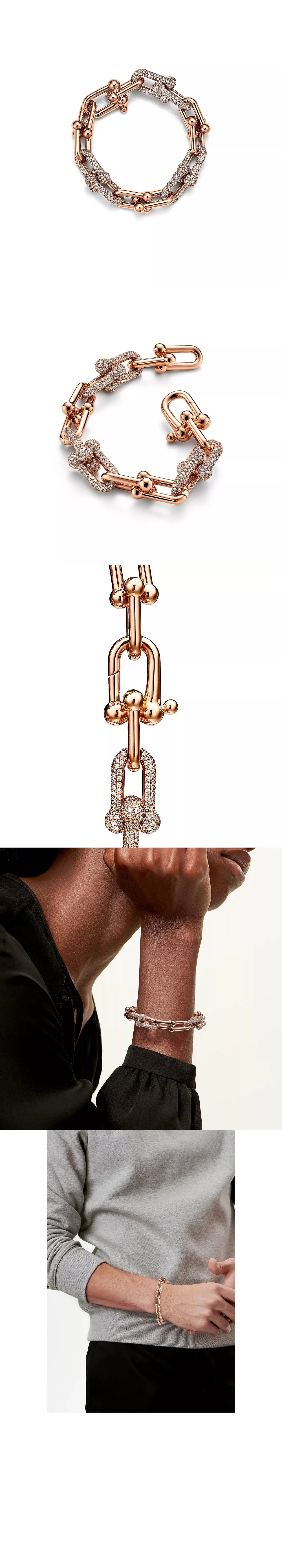 티파니 앤 코 링크 로즈 골드 팔찌