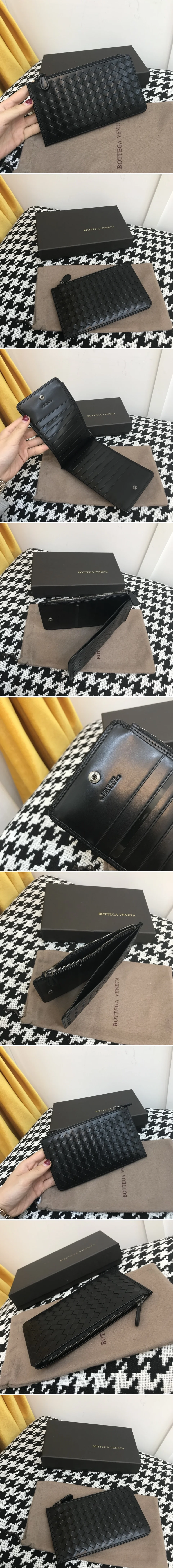 보테가베네타 인트레치아 지퍼 카드 장지갑