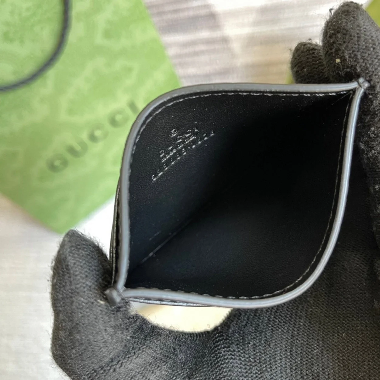 구찌 애니멀리에 레더 카드 지갑