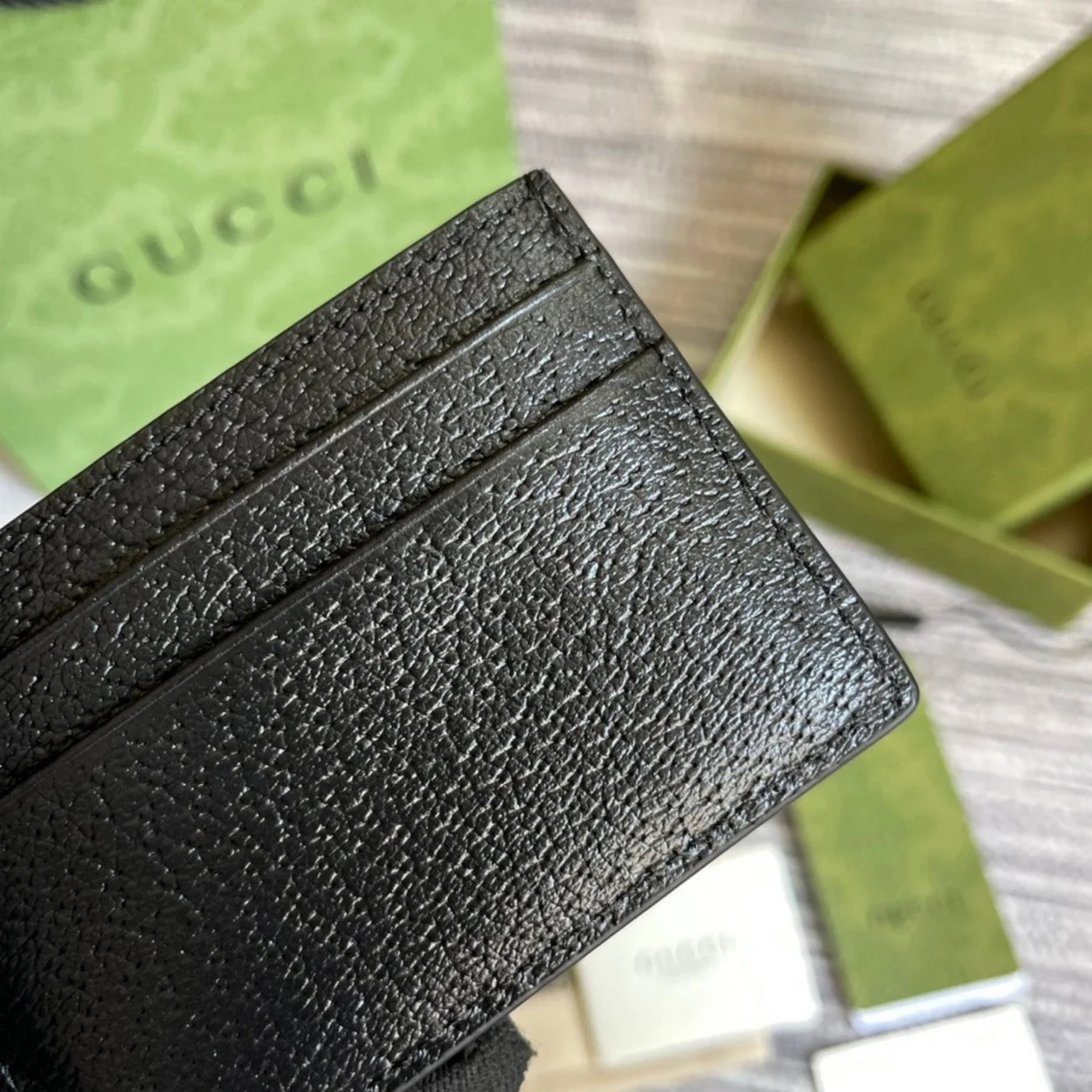 구찌 애니멀리에 레더 카드 지갑