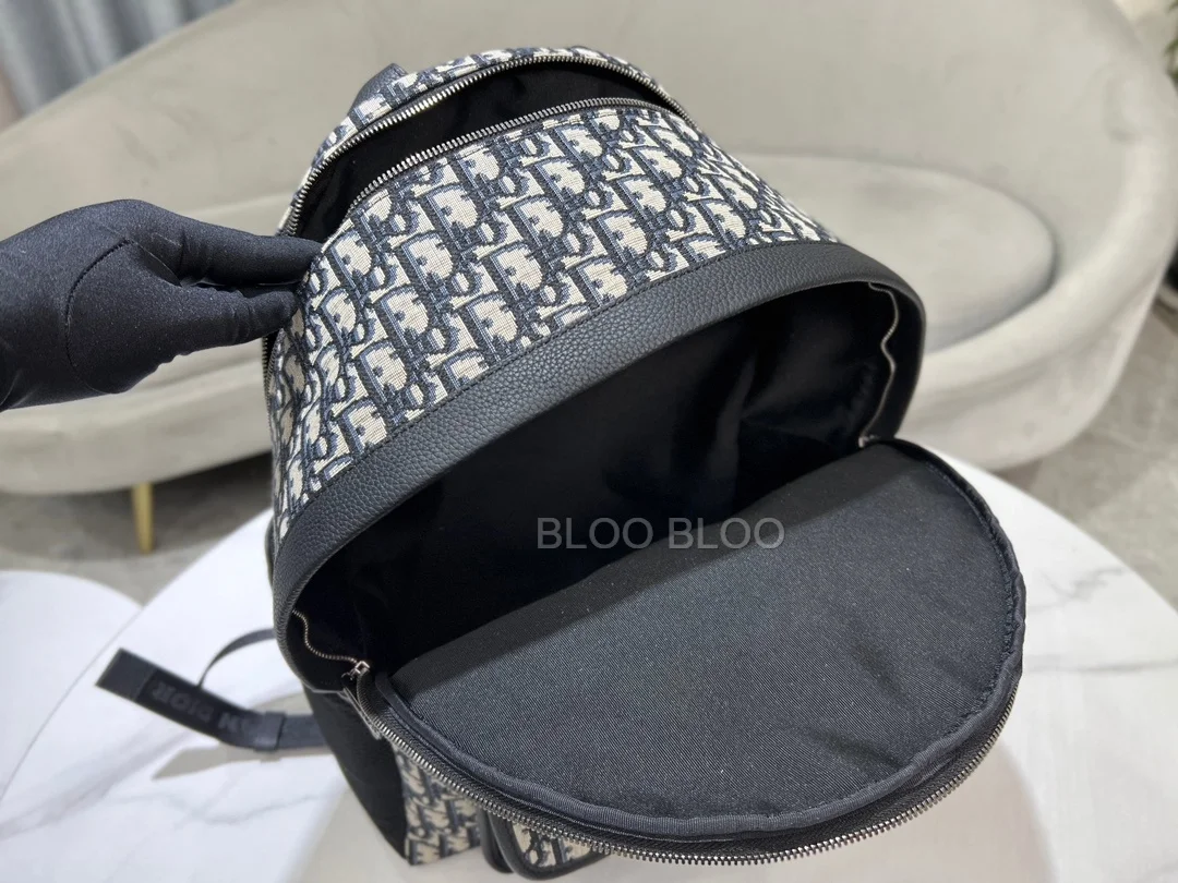 디올 오블리크 자카드 8 백팩 베이지