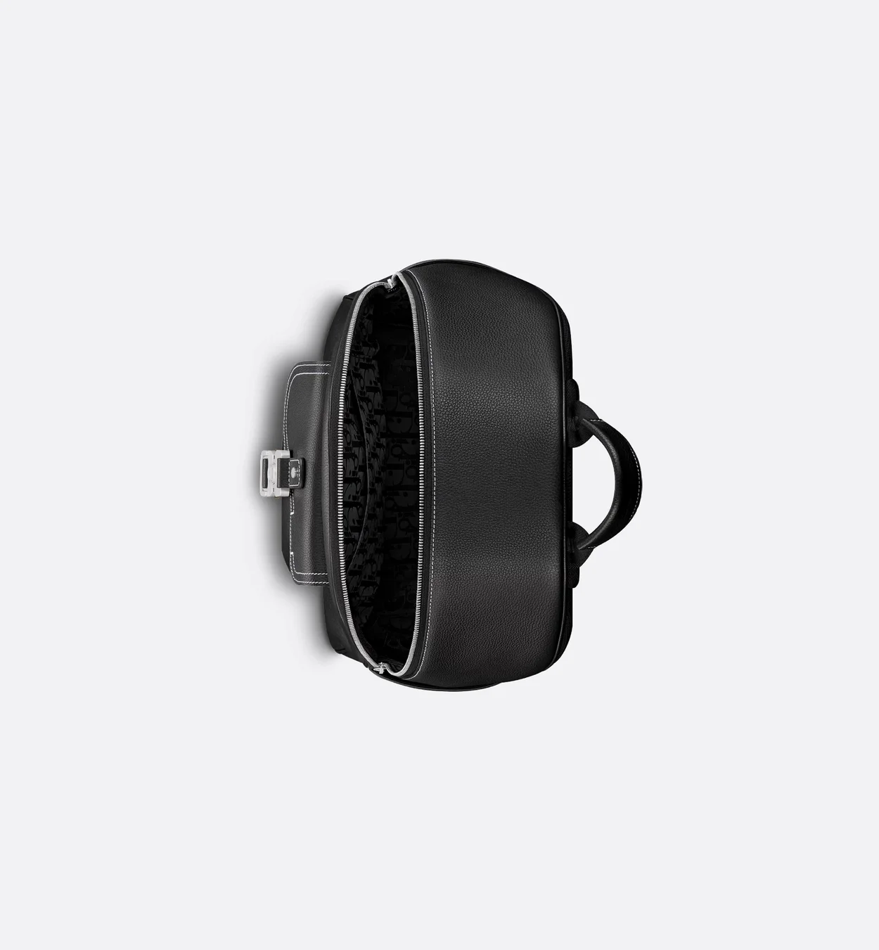 디올 새들 지퍼 백팩 블랙 그레인