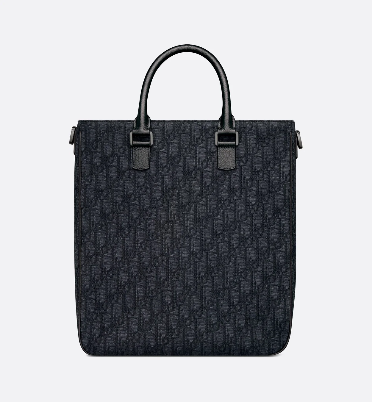 디올 오블리크 자카드 새들 토트백 블랙 그레인