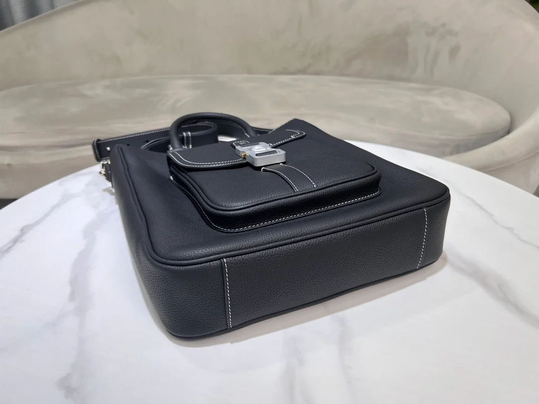 디올 새들 토트백 블랙 그레인