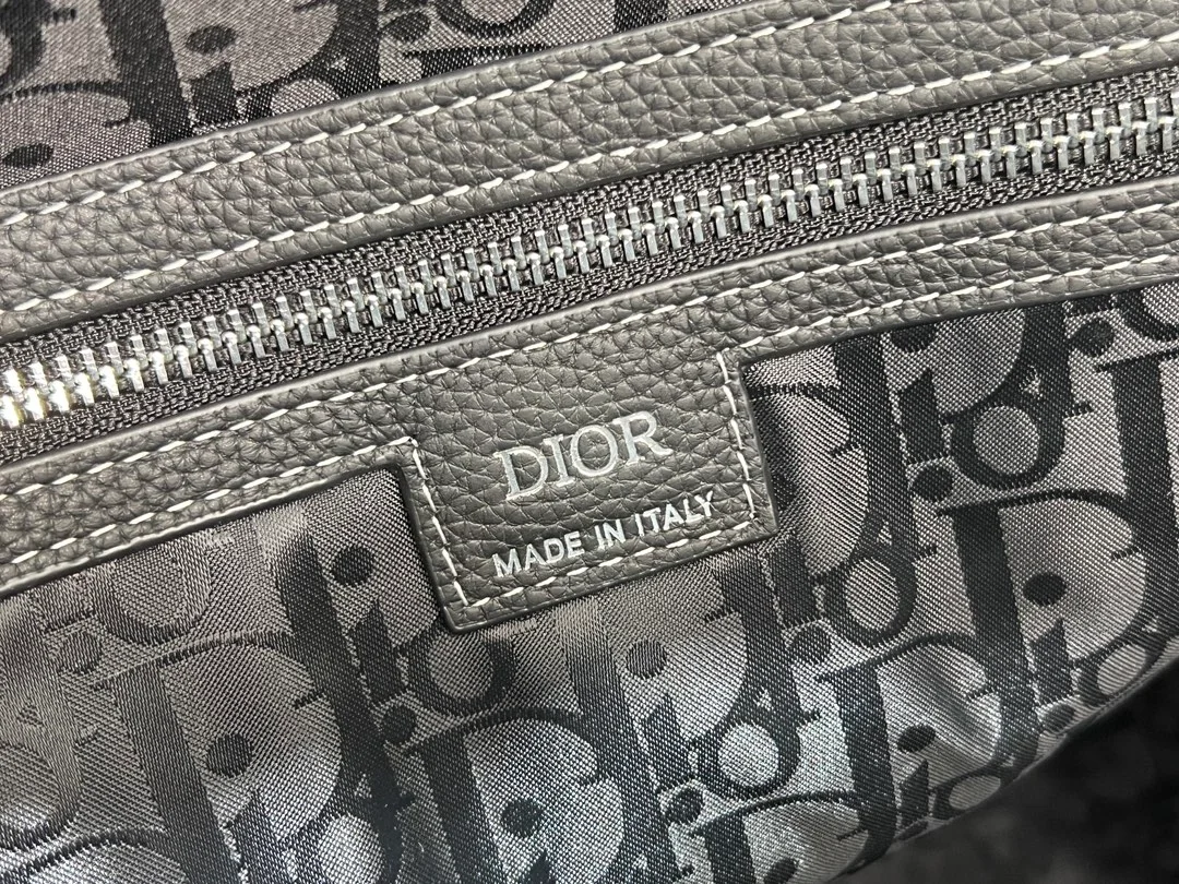 디올 새들 토트백 블랙 그레인