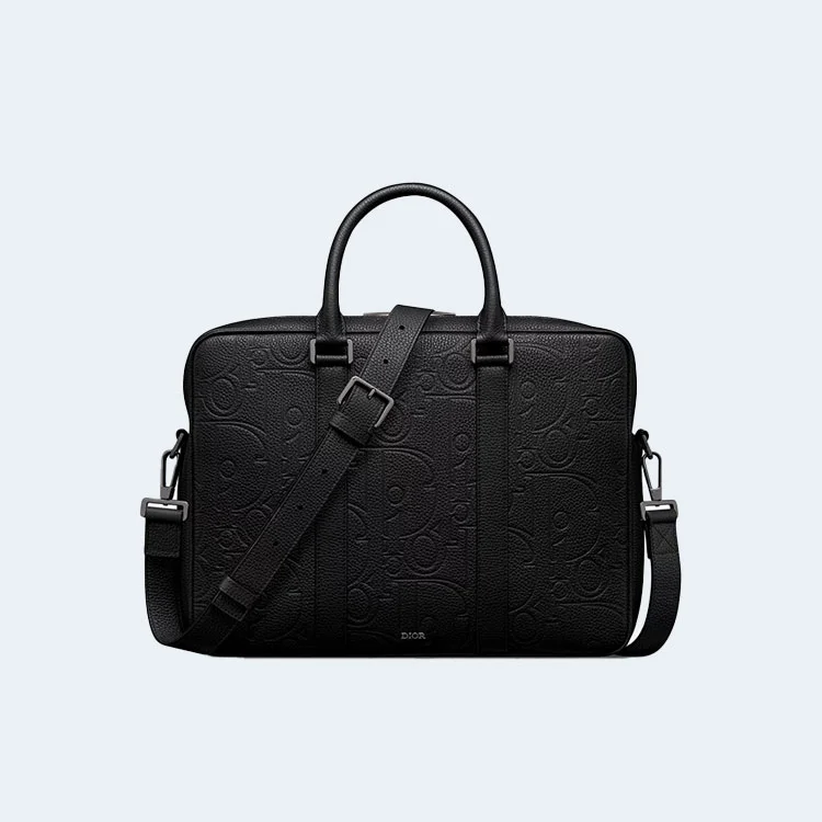 디올 지퍼 브리프케이스 블랙