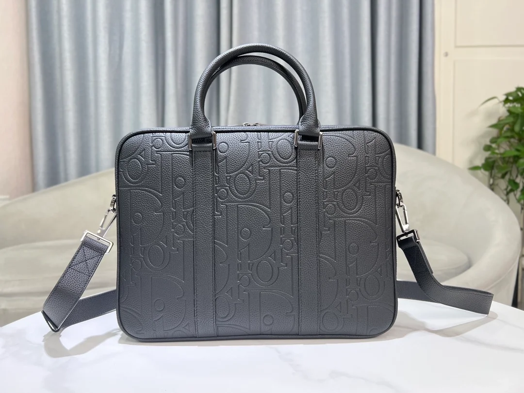 디올 지퍼 브리프케이스 블랙