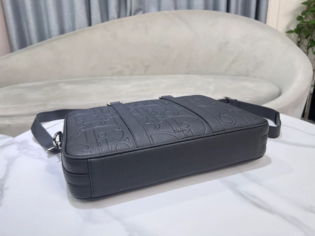 디올 지퍼 브리프케이스 블랙