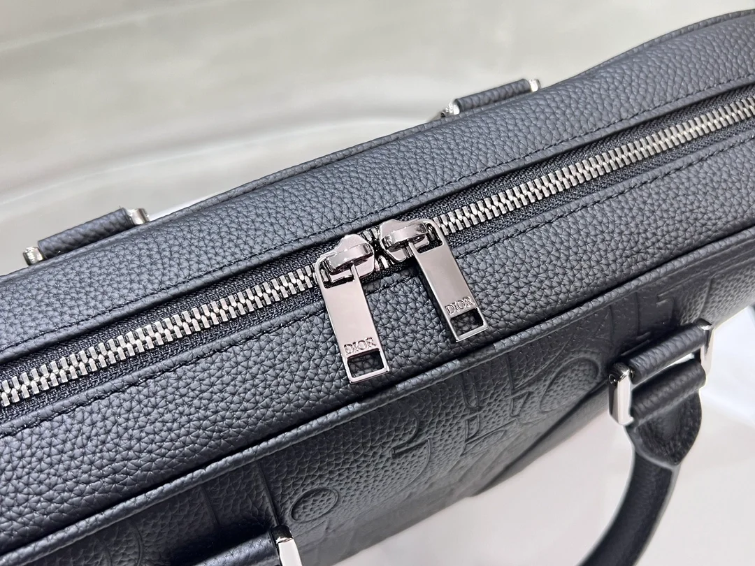 디올 지퍼 브리프케이스 블랙