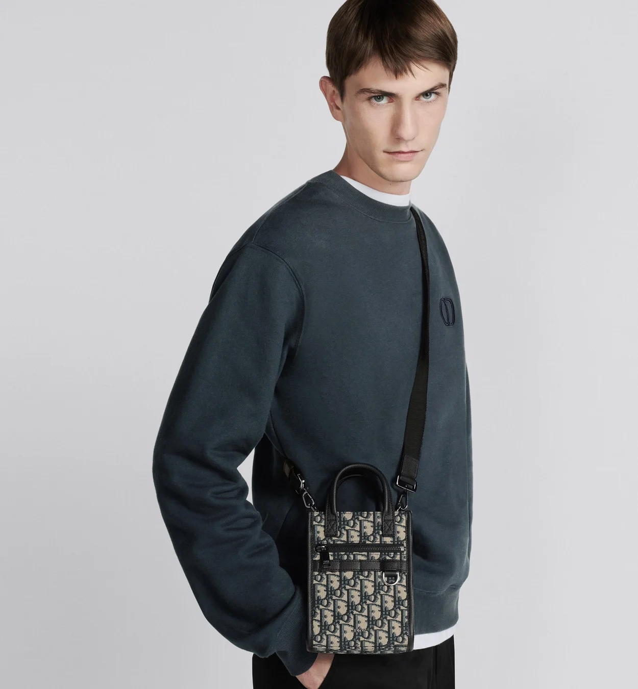 디올 사파리 노스-사우스 미니 토트백 베이지