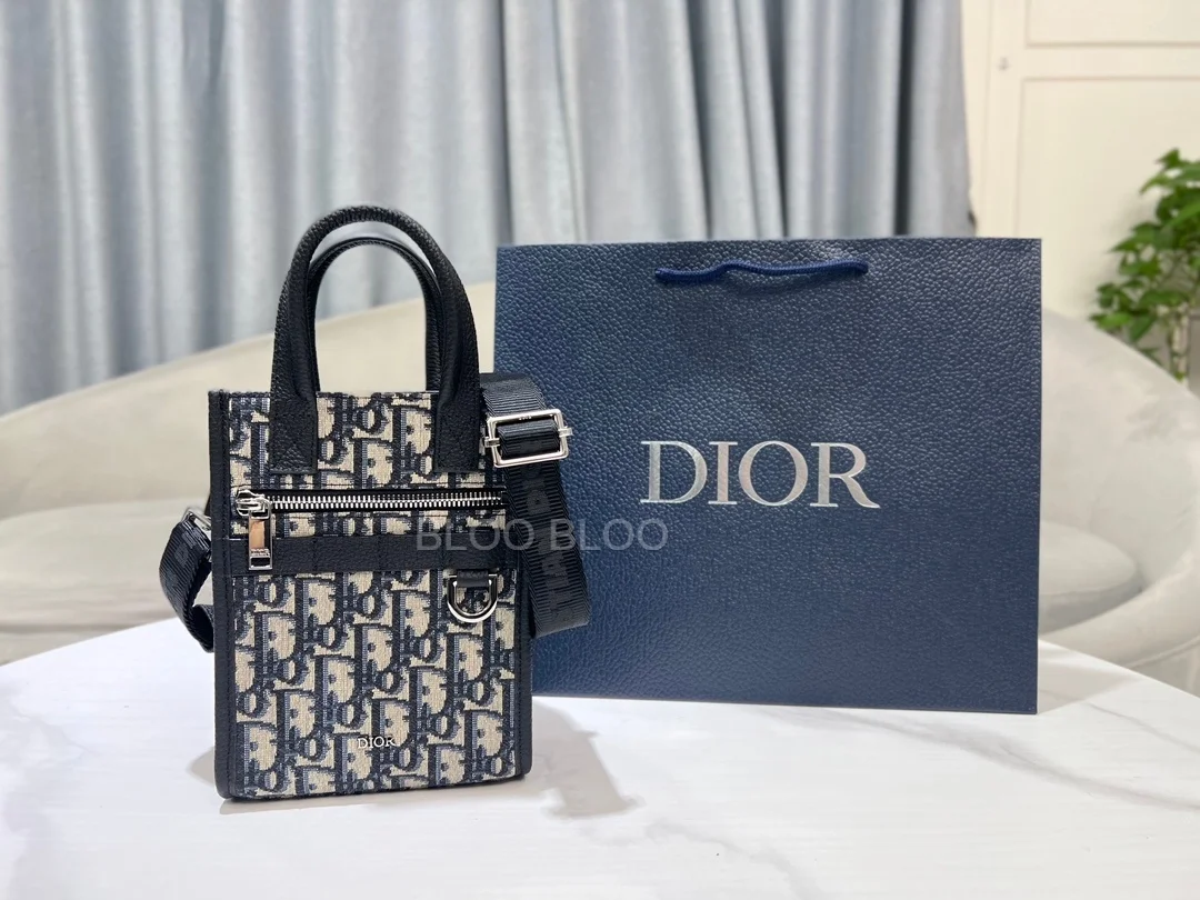 디올 사파리 노스-사우스 미니 토트백 베이지