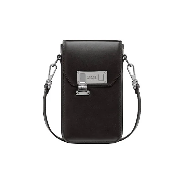 디올 버티컬 파우치 블랙