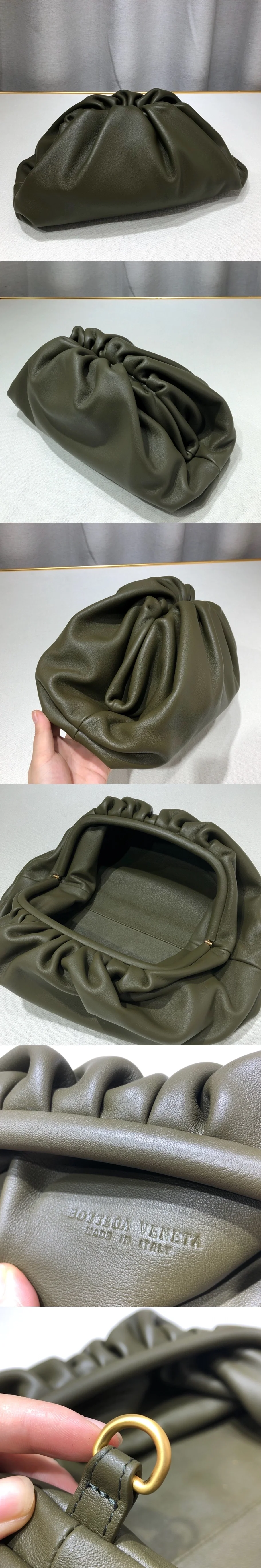 보테가 베네타 레더 파우치백