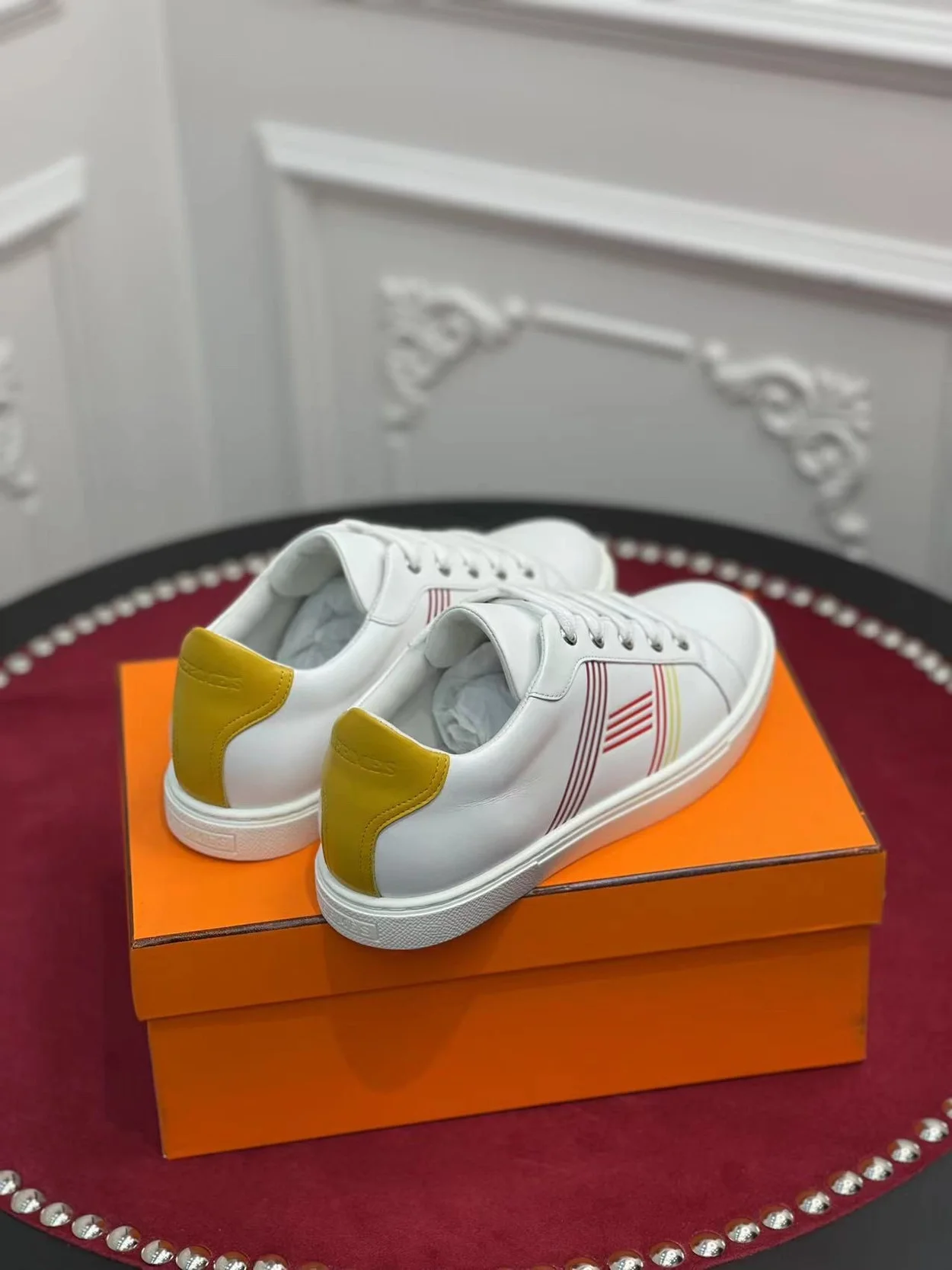 에르메스 아반티지 스니커즈 머스타드