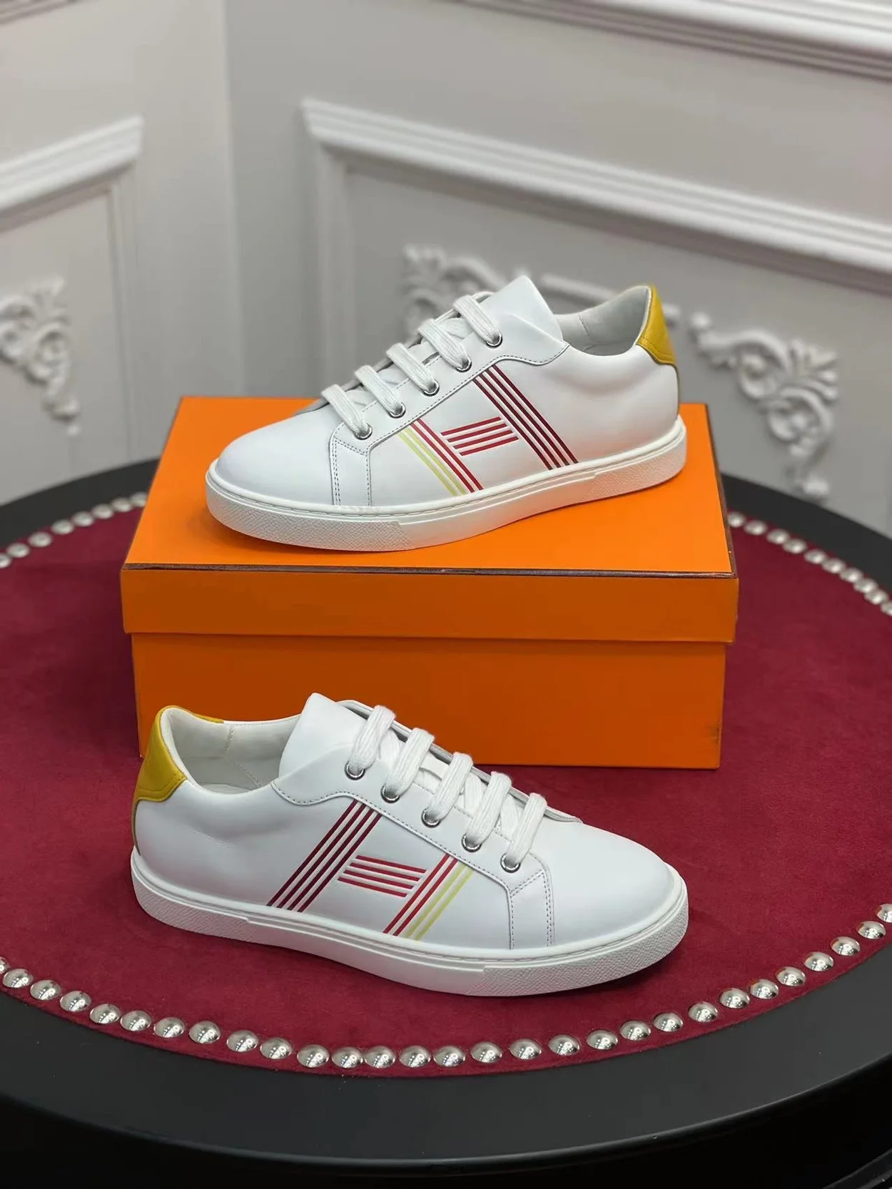 에르메스 아반티지 스니커즈 머스타드