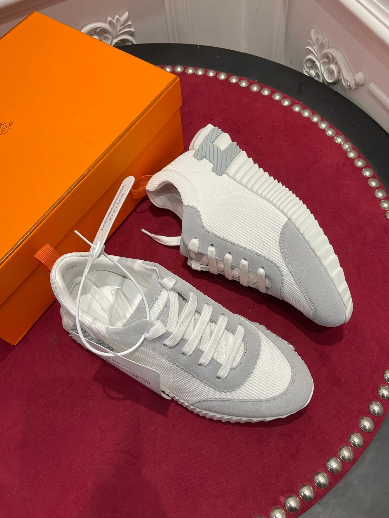 에르메스 바운싱 캔버스 스웨이드 멀티컬러