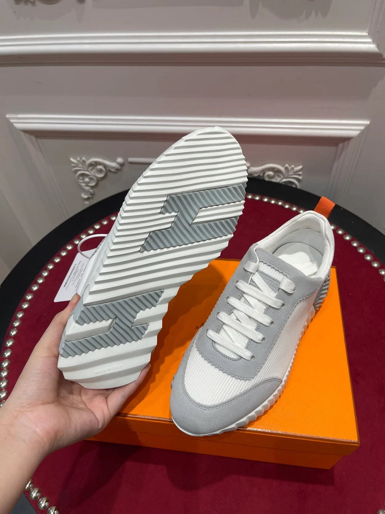 에르메스 바운싱 캔버스 스웨이드 멀티컬러