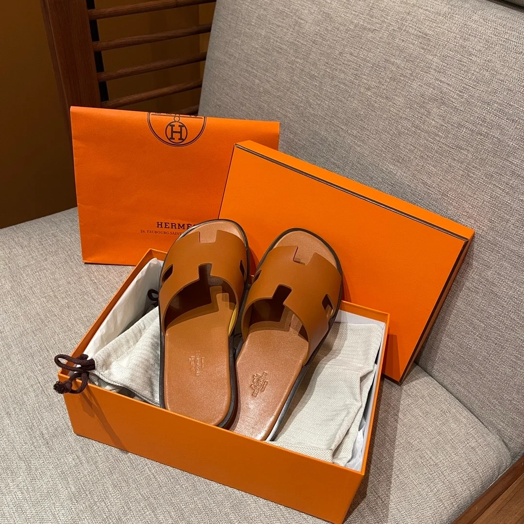 에르메스 이즈미르 샌들 브라운