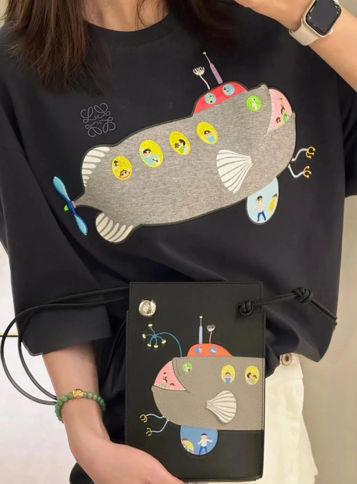 로에베 X 수나 후지타 서브마리너 반팔 티셔츠