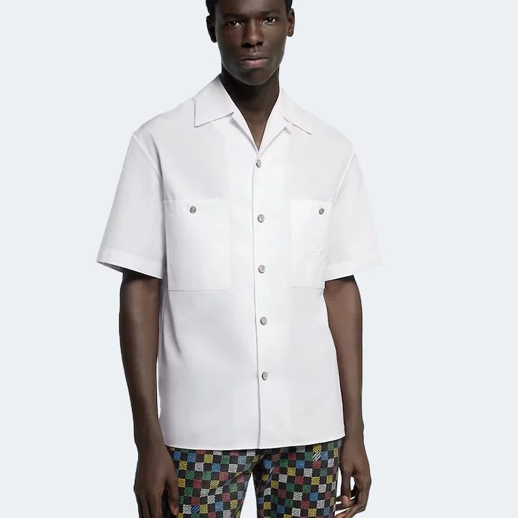 루이비통 시그니처 숏슬리브 코튼 셔츠