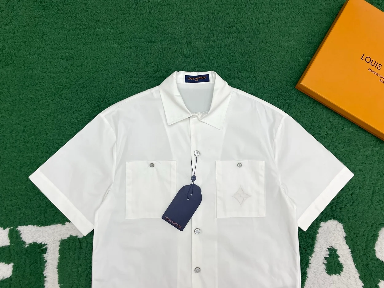 루이비통 시그니처 숏슬리브 코튼 셔츠