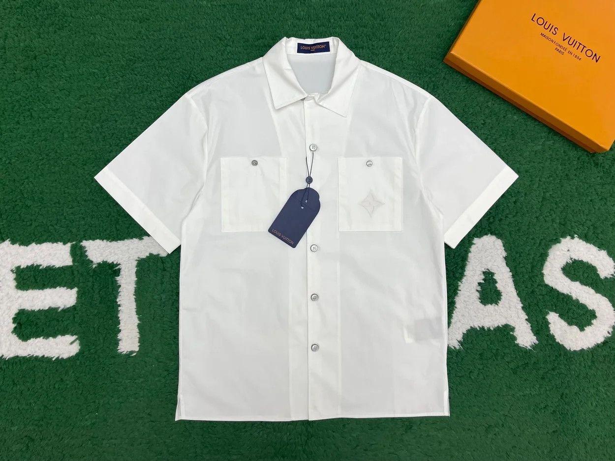 루이비통 시그니처 숏슬리브 코튼 셔츠