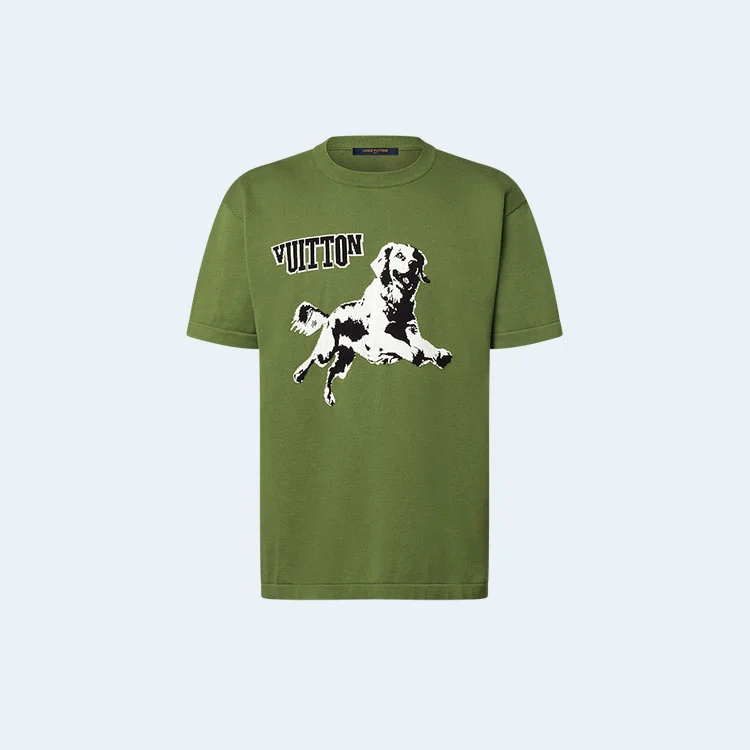 루이비통 쇼트 슬리브드 코튼 크루넥 티셔츠