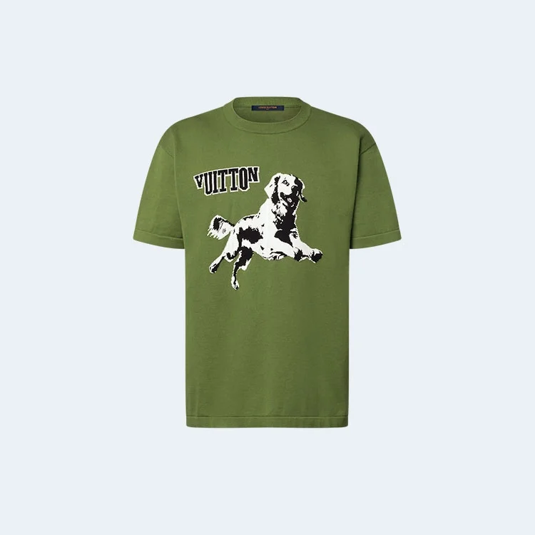 루이비통 쇼트 슬리브드 코튼 크루넥 티셔츠