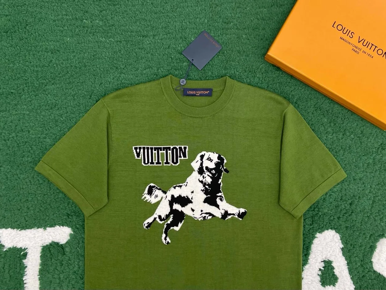 루이비통 쇼트 슬리브드 코튼 크루넥 티셔츠