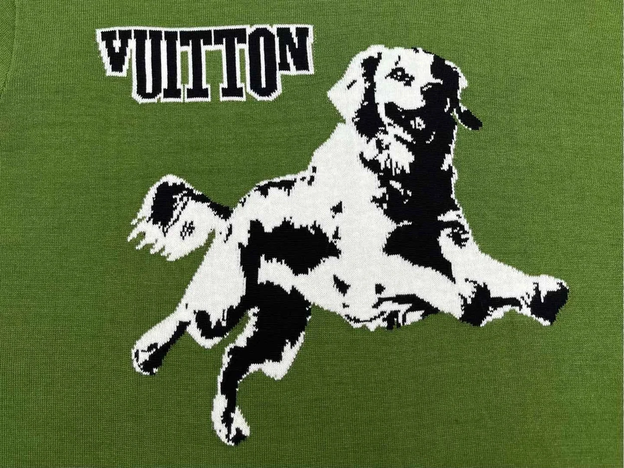 루이비통 쇼트 슬리브드 코튼 크루넥 티셔츠