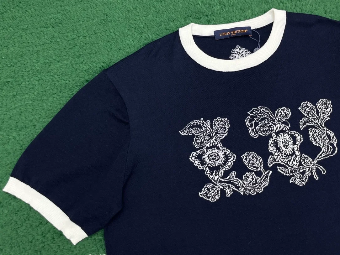 루이비통 그래픽 인타르시아 코튼 크루넥 티셔츠