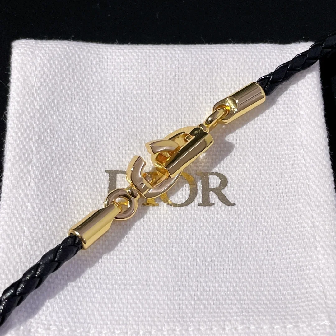 디올 CD Lock 팔찌 블랙