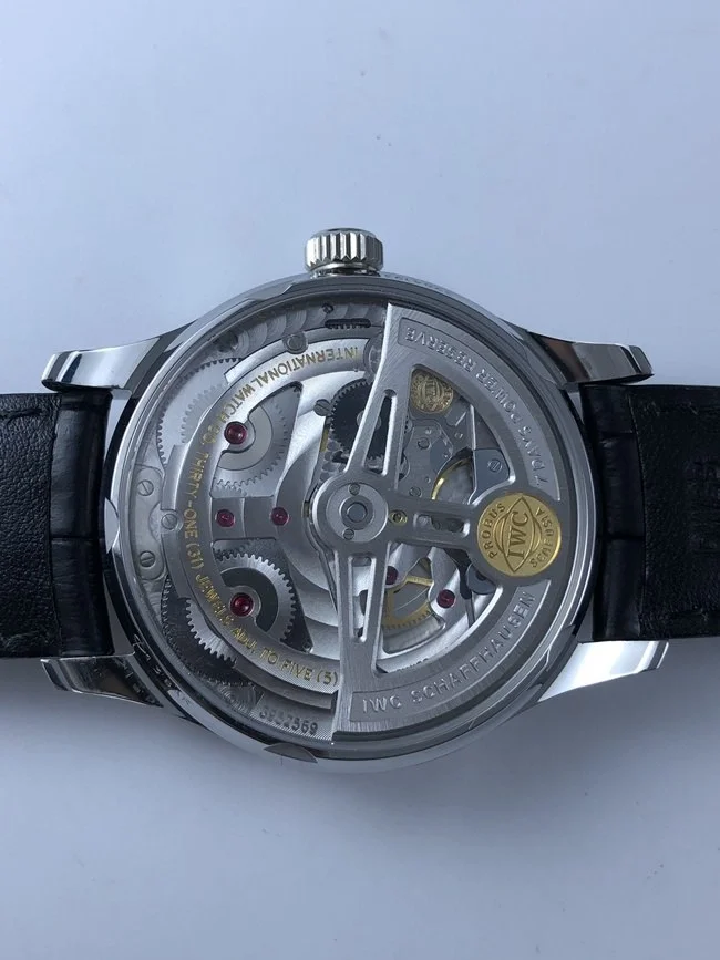 IWC 포르투기저 화이트다이얼 블루핸즈