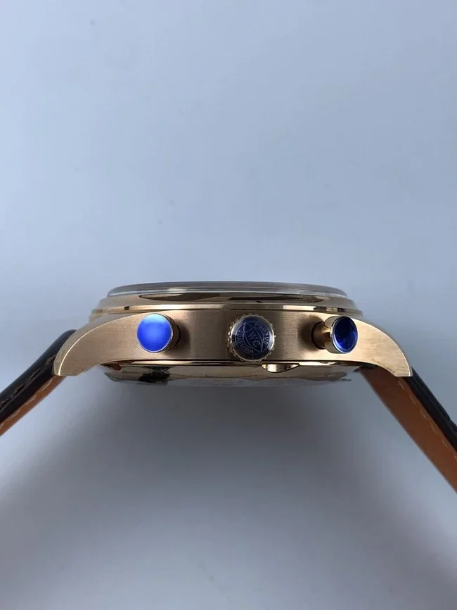 IWC 포르투기저 크로노 클래식 로즈골드 블루다이얼