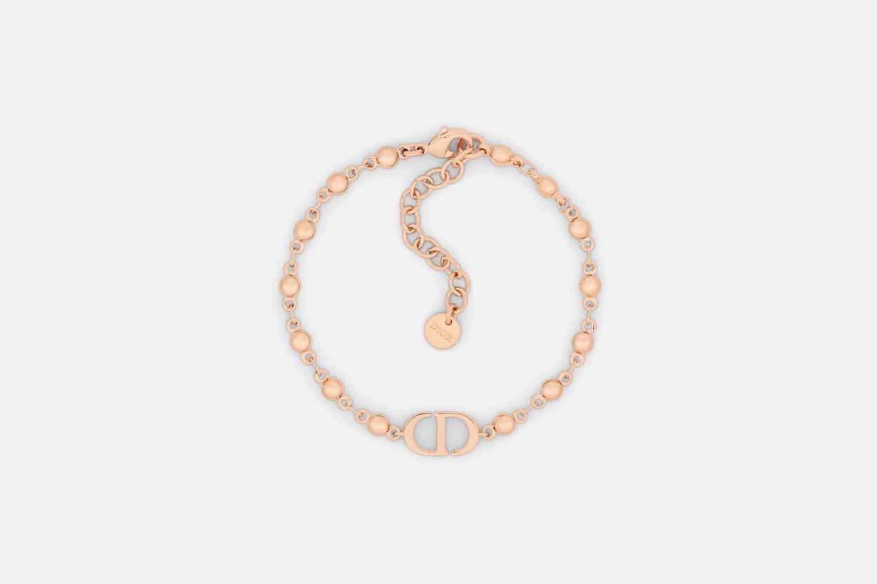 디올 쁘띠 CD 핑크 메탈 팔찌