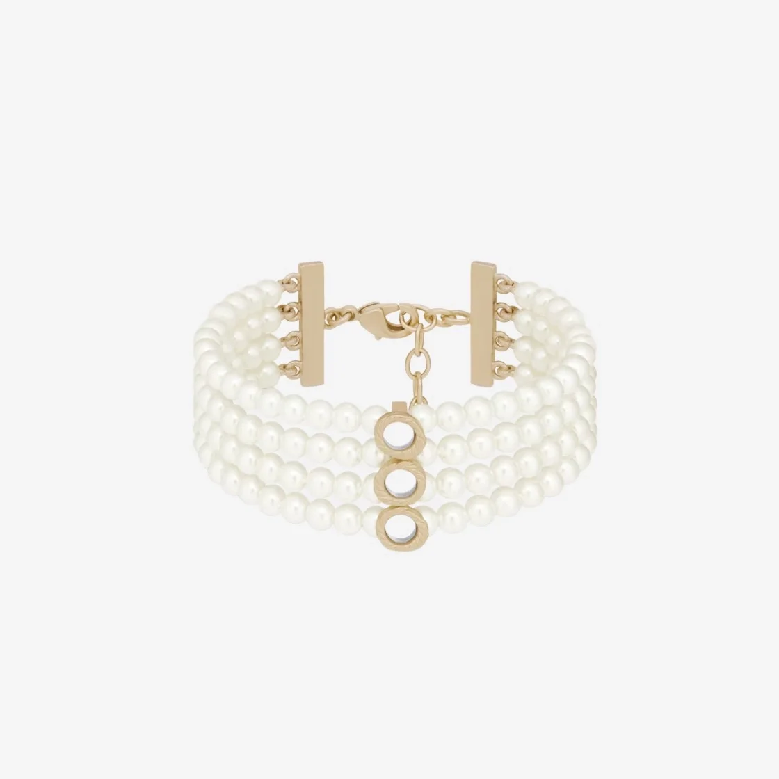 디올 라 파리지앵 화이트 펄 팔찌