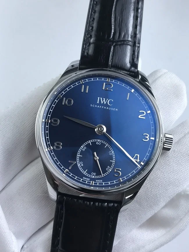 IWC 포르투기저 538305 블루다이얼 가죽스트랩