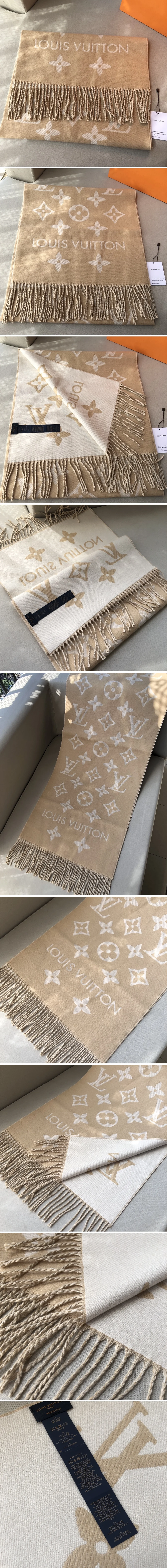 루이비통 캐시미어  100% 로고 머플러