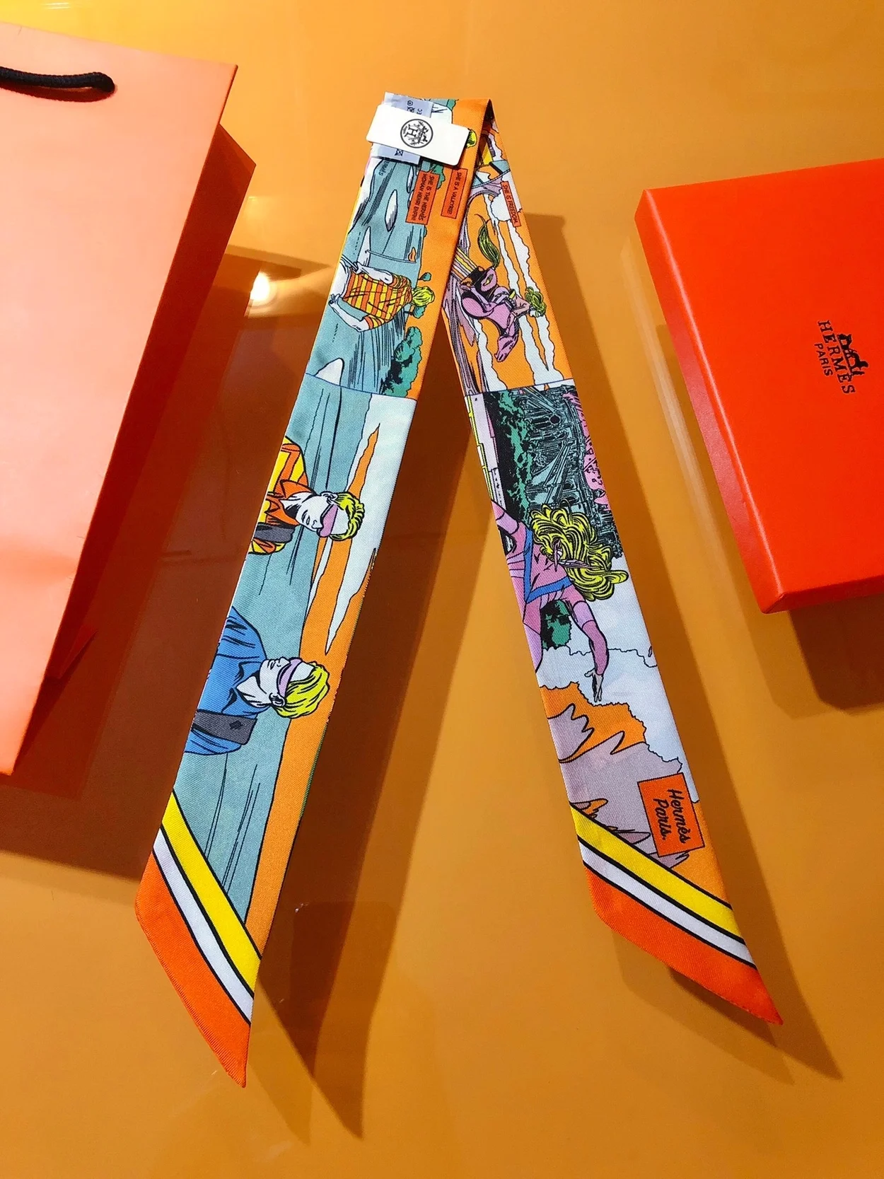 에르메스 WOW 트윌리 오렌지