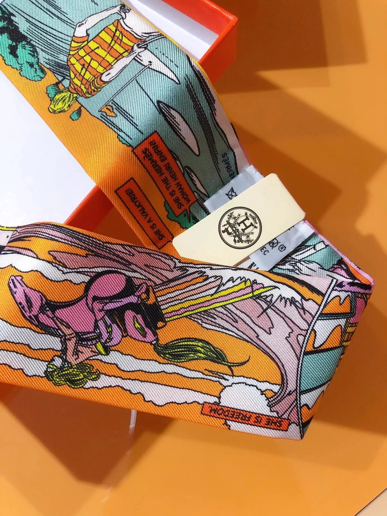 에르메스 WOW 트윌리 오렌지