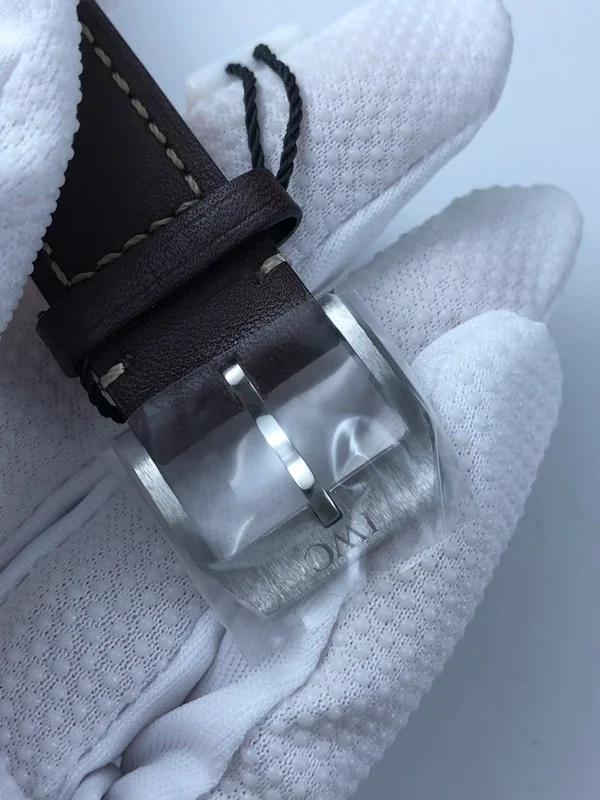 IWC 마크18 블루다이얼 브라운 가죽스트랩