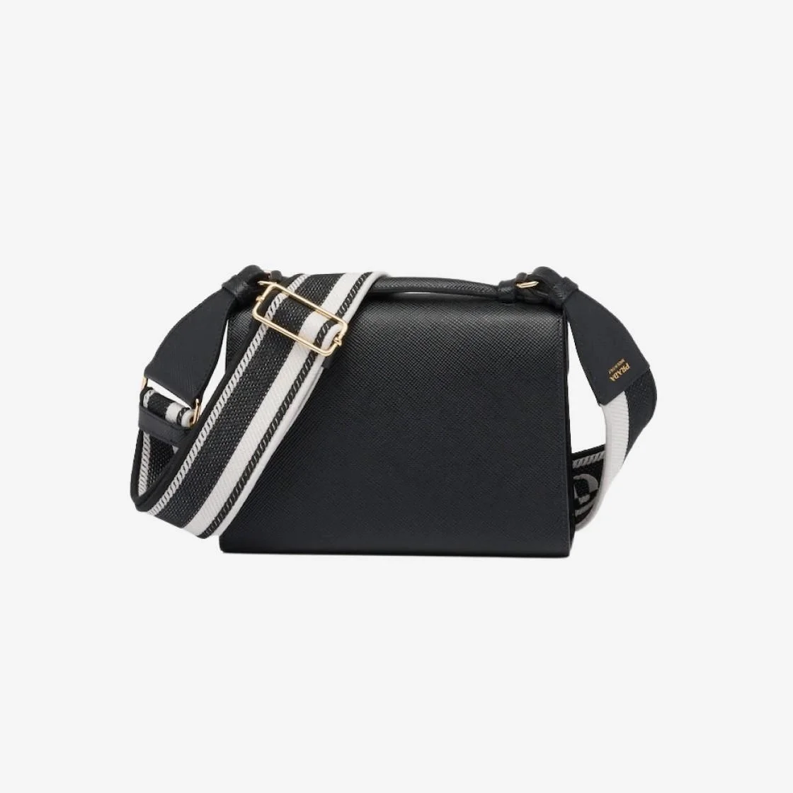 프라다 모노크롬 사피아노 가죽 백 블랙