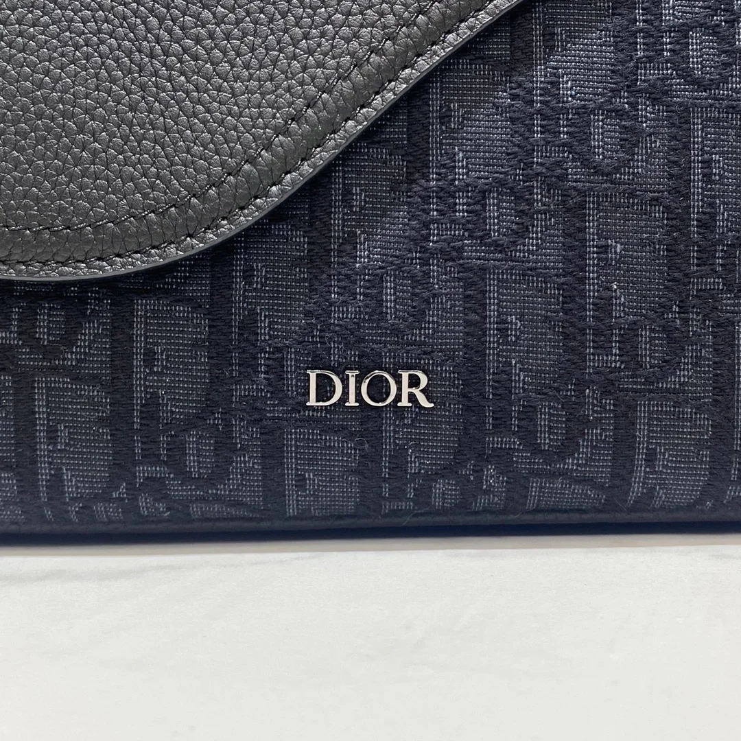 디올 새들 미니 메신저 백 블랙