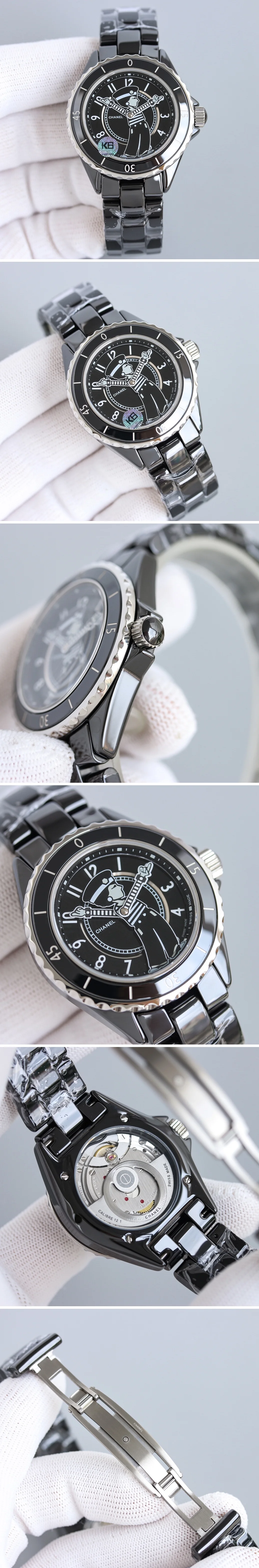 샤넬 24SS 마드모아젤  J12 라 파우자 블랙 38 MM 상세 이미지 2