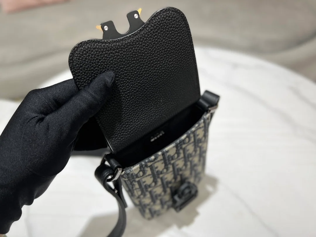 디올 새들 스트랩 버티컬 파우치