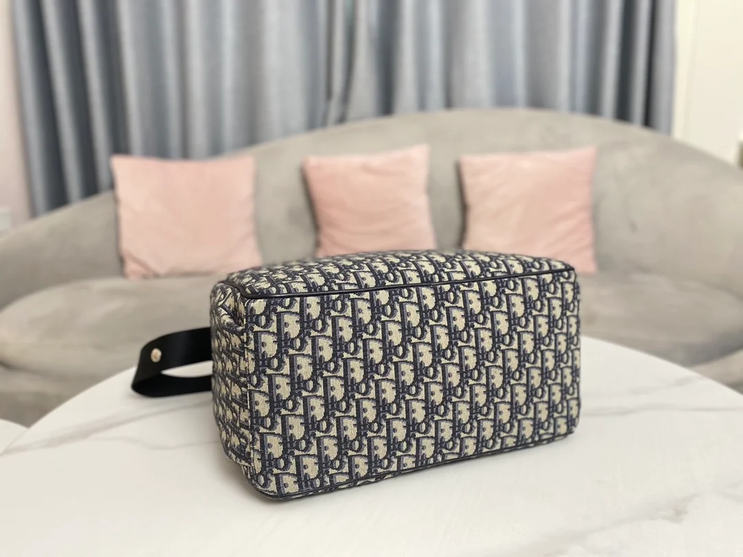 디올 오블리크 프린트 캔버스 백